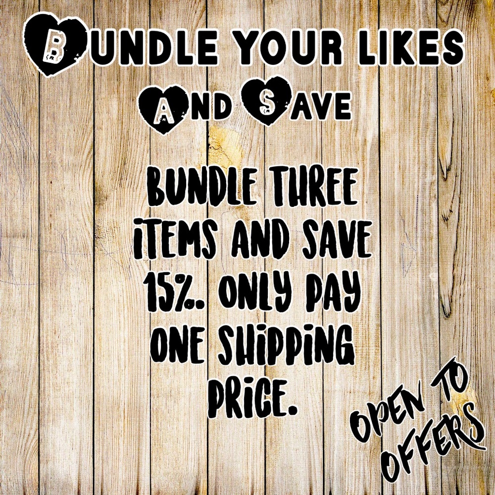 Bundle three items and save 15%. Only pay one shipping price.